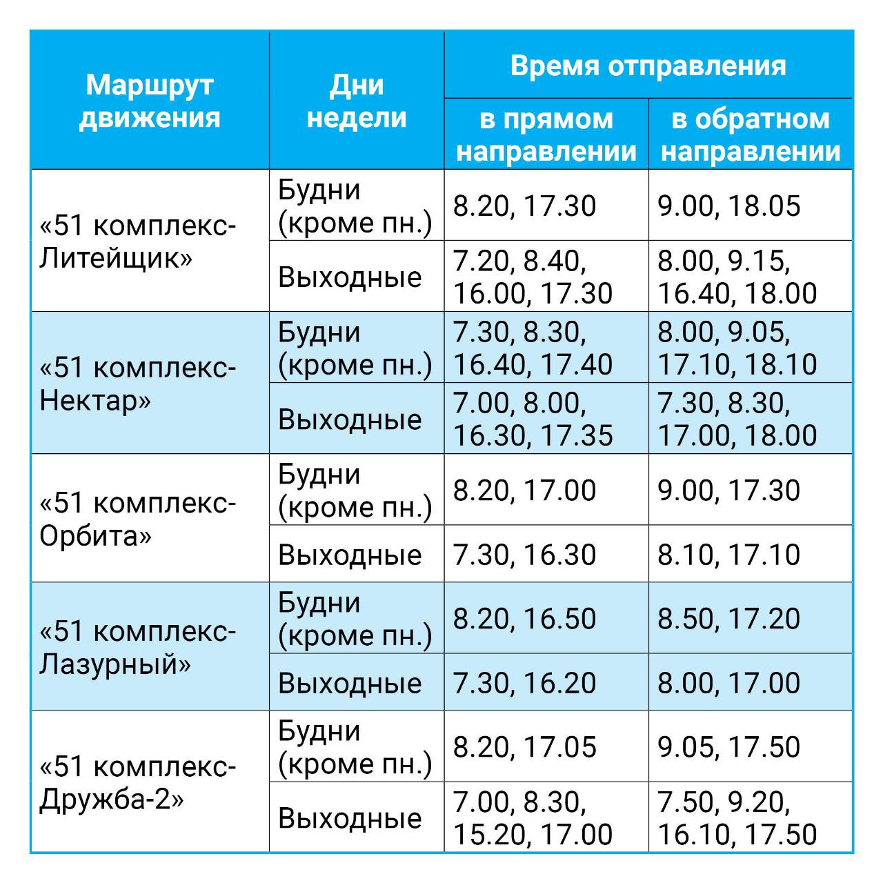 Расписание автобусов в сады-огороды на 2022 год в Челнах