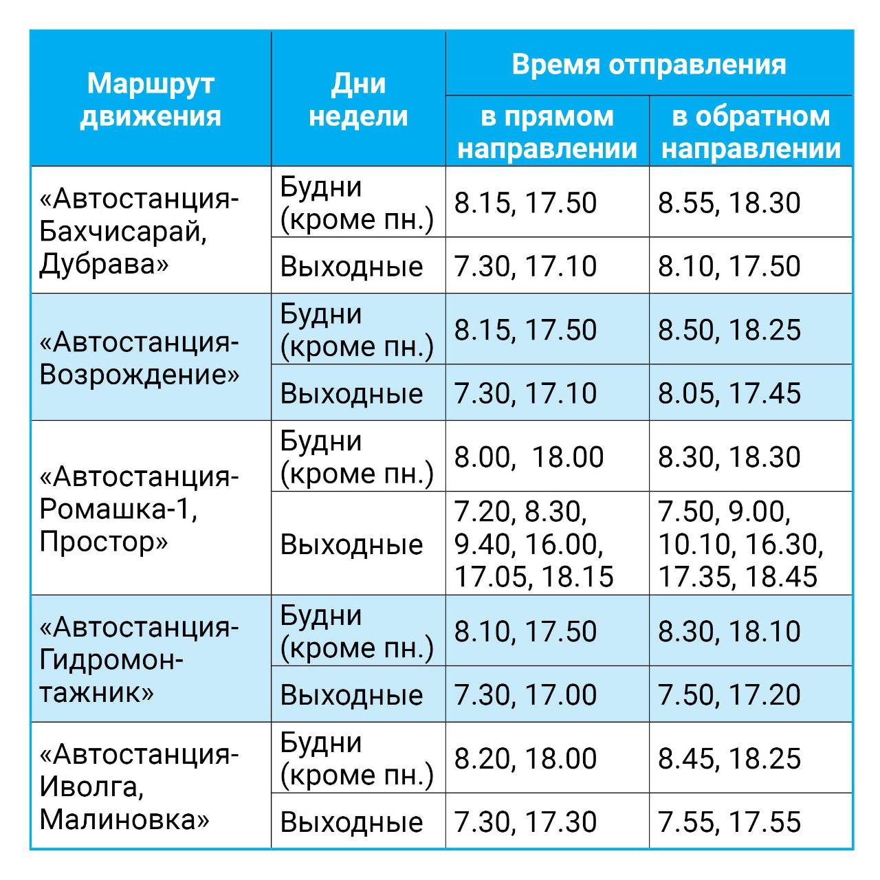 Расписание автобусов в сады-огороды на 2022 год в Челнах