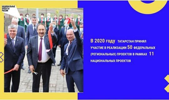Татарстан в 2020 году стал участником 11 национальных проектов