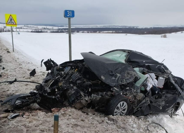 При лобовом столкновении с фурой в Татарстане погиб водитель легкового авто