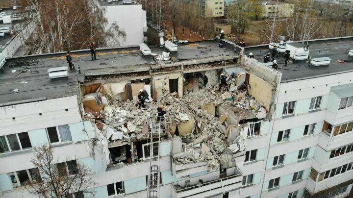 В&nbsp;Набережных Челнах в&nbsp;доме 48/20, где взорвался газ, демонтировали разрушенные плиты перекрытия