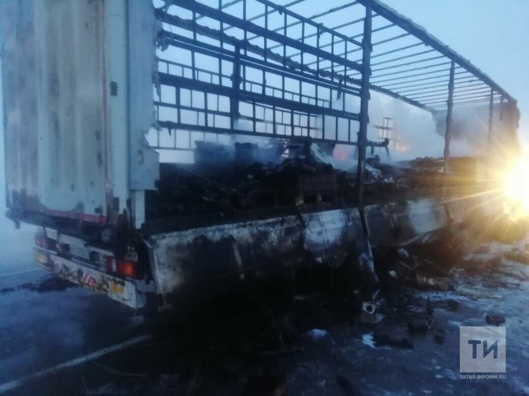 Стала известна причина, почему сгорела фура на трассе Челны-Мензелинск