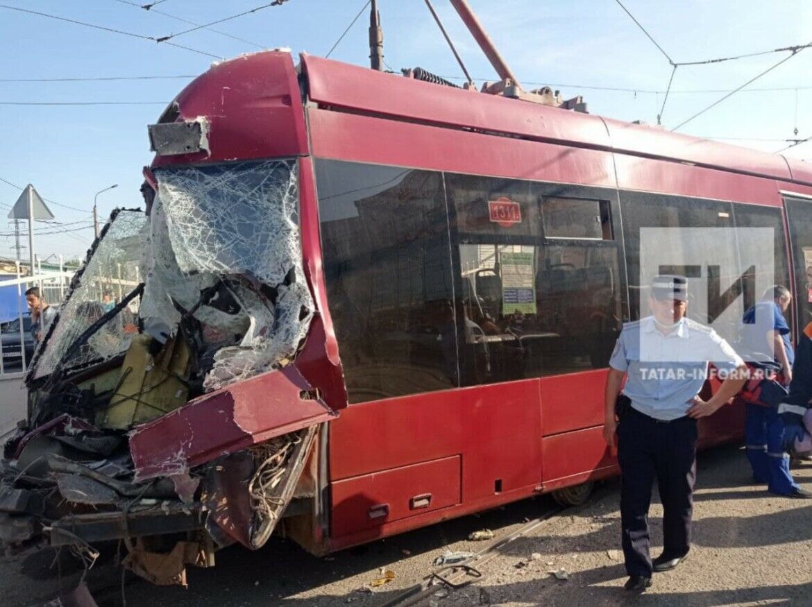 В&nbsp;Татарстане четыре человека пострадали при столкновении трамваев