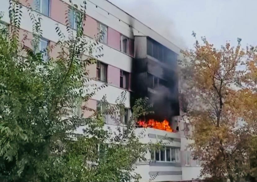 В Челнах на балконе произошло возгорание