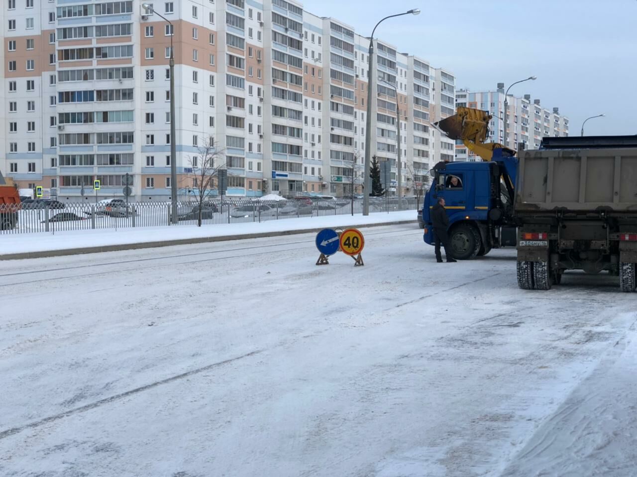 На дорогах Челнов снег расчищают более 110 единиц спецтехники