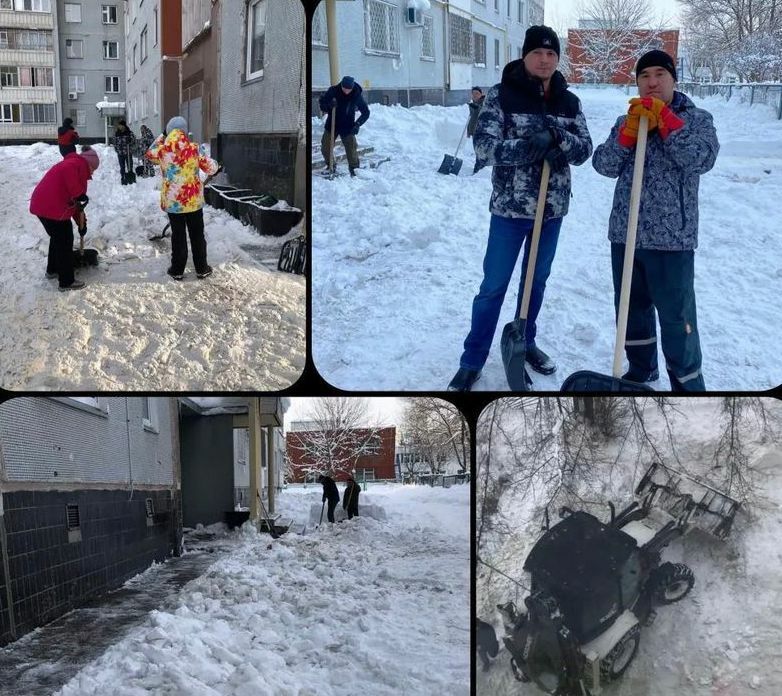 Активные жители Челнов вышли на&nbsp;субботник по&nbsp;уборке снега