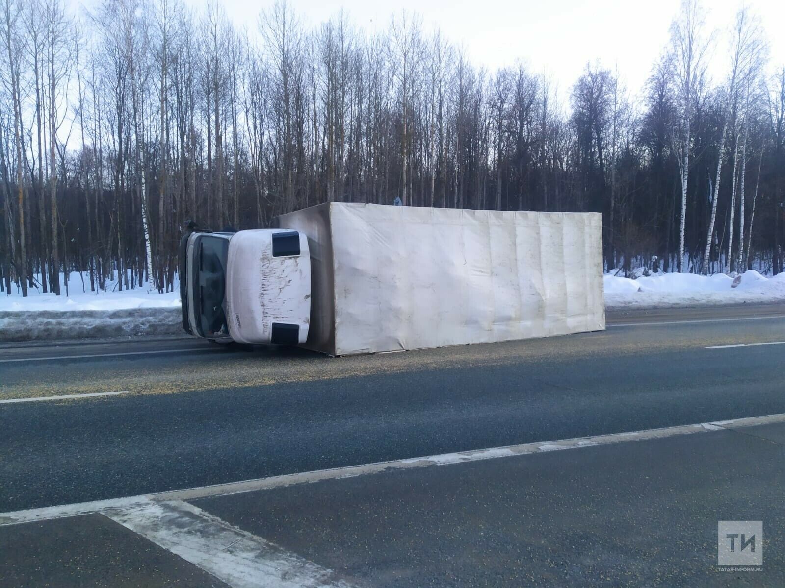 В Татарстане произошло массовое ДТП с участием грузовых автомобилей