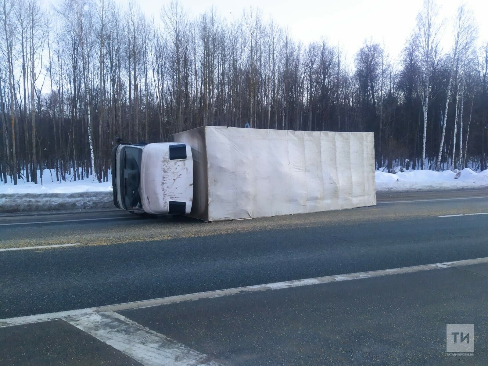 В Татарстане произошло массовое ДТП с участием грузовых автомобилей