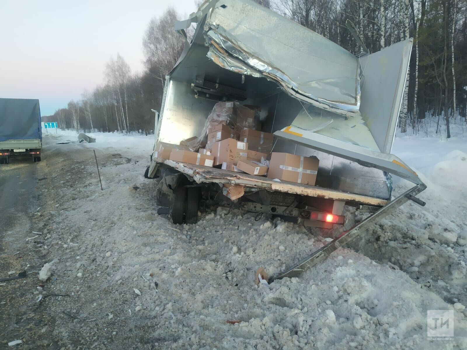 В Татарстане произошло массовое ДТП с участием грузовых автомобилей