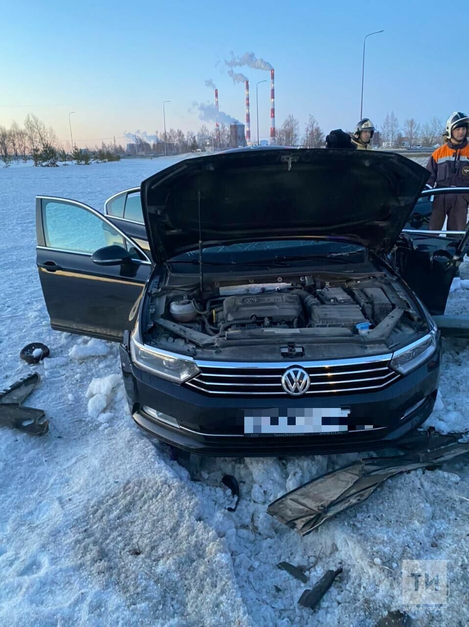 В&nbsp;Набережных Челнах водитель иномарки влетел в&nbsp;отбойник и&nbsp;сломал позвоночник