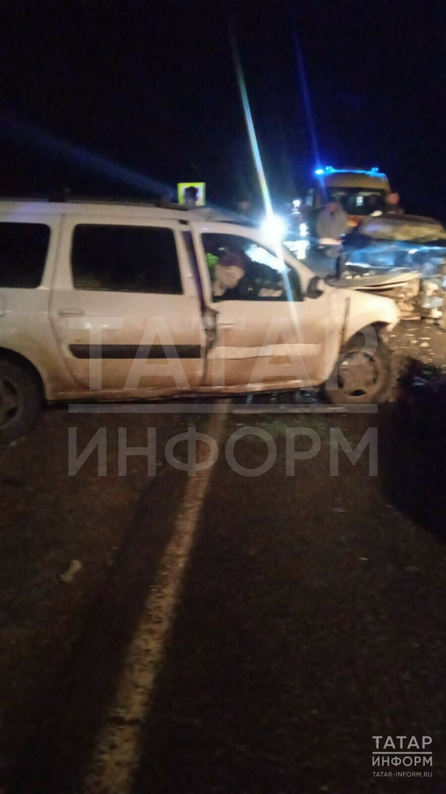 На&nbsp;трассе в&nbsp;РТ в&nbsp;массовом ДТП пострадали три человека