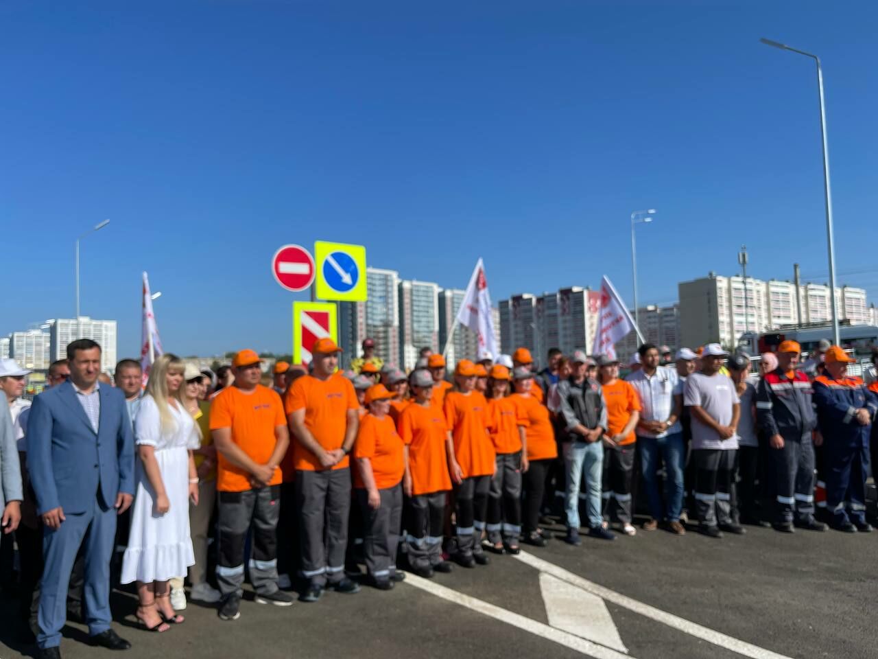 В Набережных Челнах открыли движение на развязке под мостом реки Мелекеска