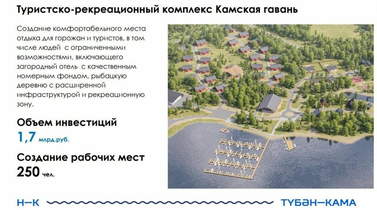 В Нижнекамском районе откроется туристический комплекс «Камская гавань»