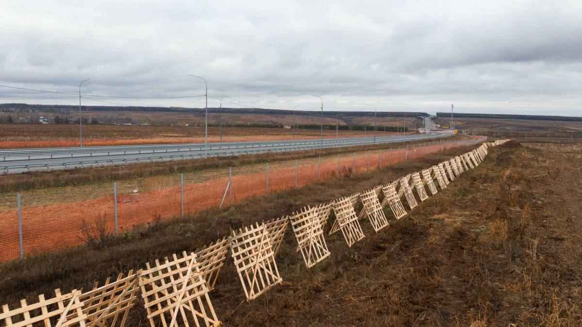 На М-12 «Восток» планируется разместить 24-километровую сеть отбойных снежных щитов