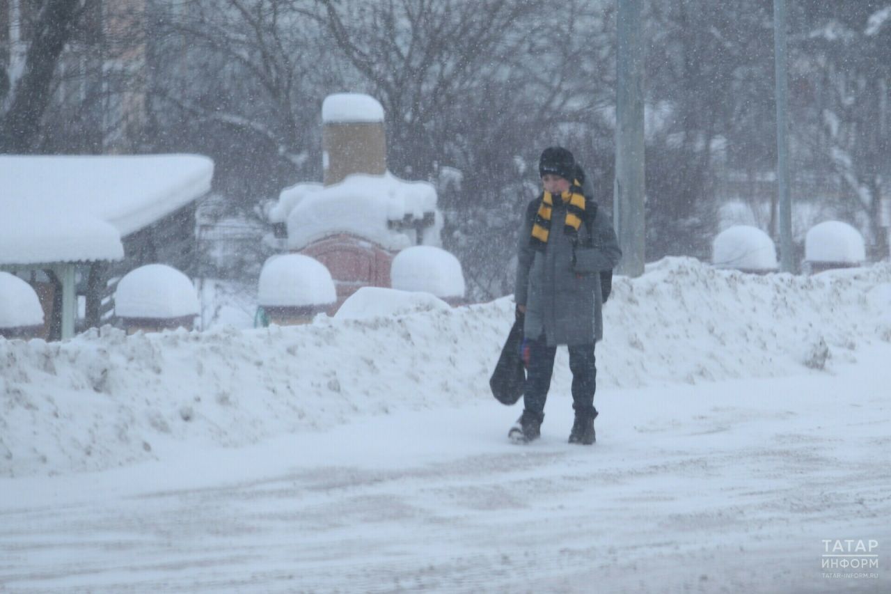 В Татарстане ожидается умеренный снег и до -16 градусов