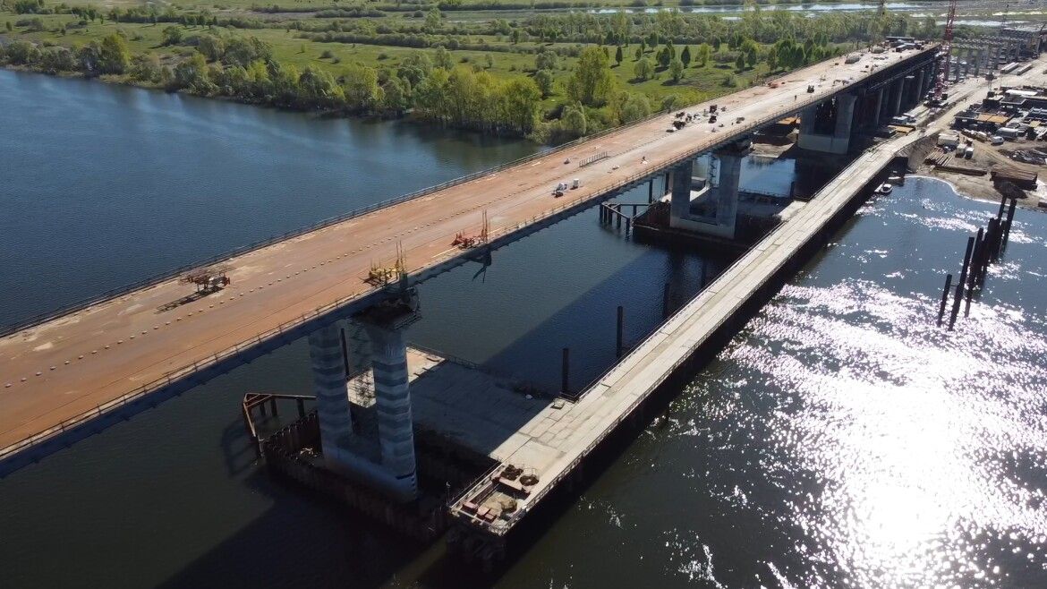 Мост через Каму на обходе Нижнекамска и Набережных Челнов построен на 72%