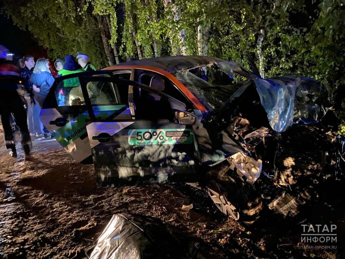 В Татарстане каршеринговое авто влетело в дерево, погиб 23-летний пассажир