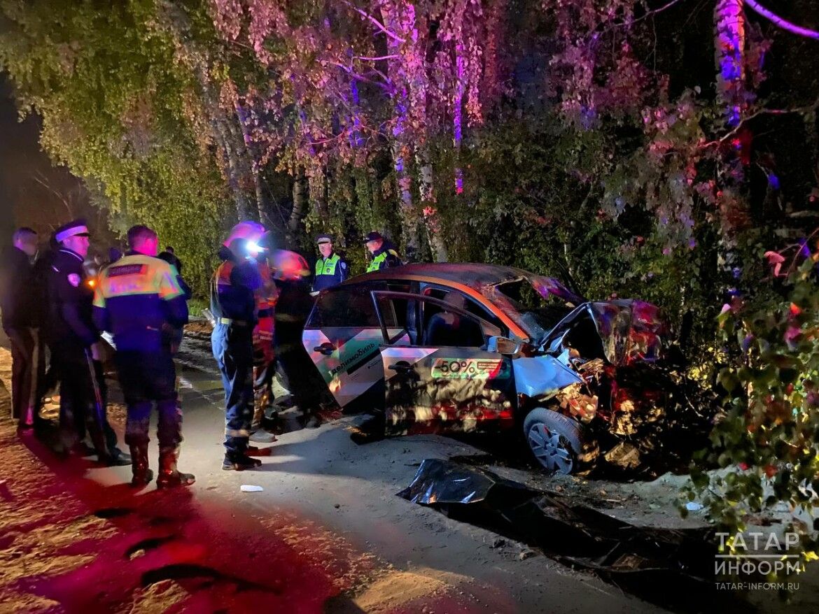 В Татарстане каршеринговое авто влетело в дерево, погиб 23-летний пассажир