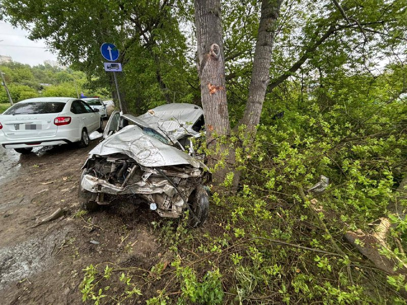 В Татарстане 22-летний водитель автомобиля погиб, врезавшись в дерево