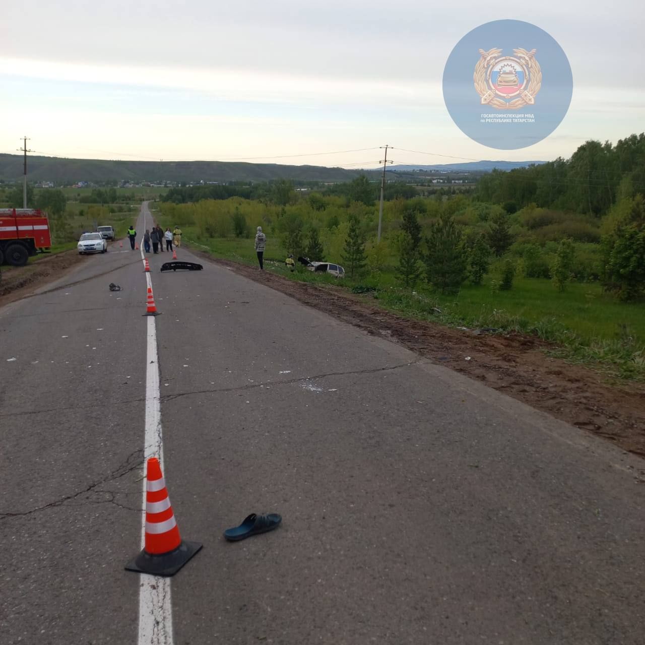 На трассе в Татарстане 36-летний водитель погиб, перевернувшись на автомобиле
