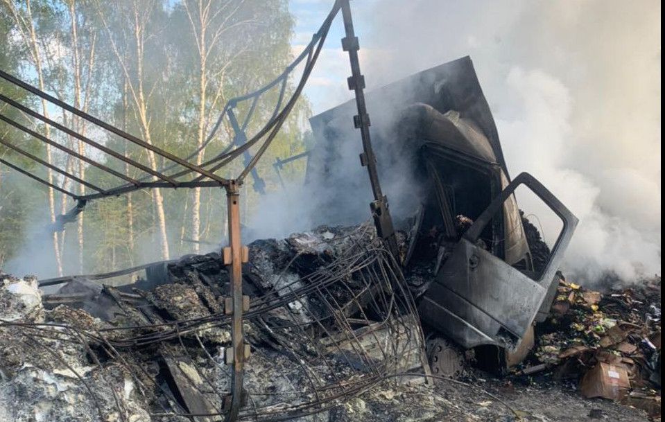 В Татарстане на трассе М-12 заблокировано движение из-за загоревшихся грузовиков