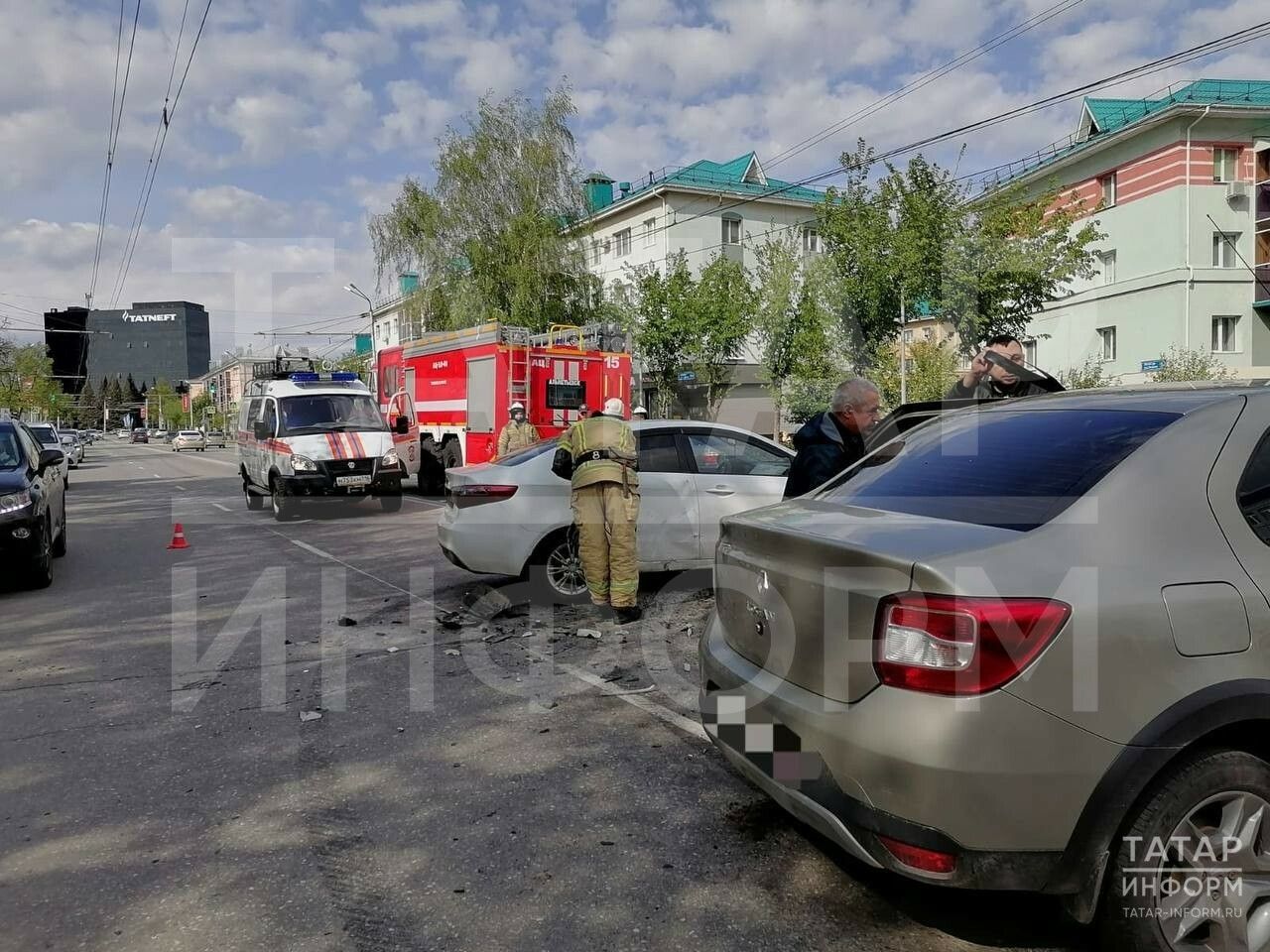 В Альметьевске двое водителей авто пострадали в ДТП