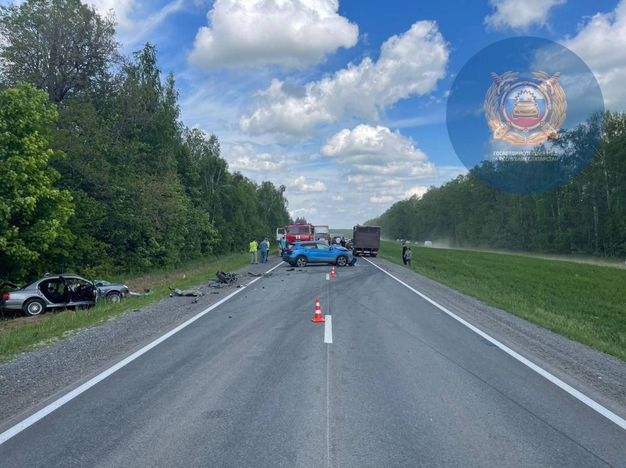 Четыре человека пострадали в ДТП на трассе в Татарстане