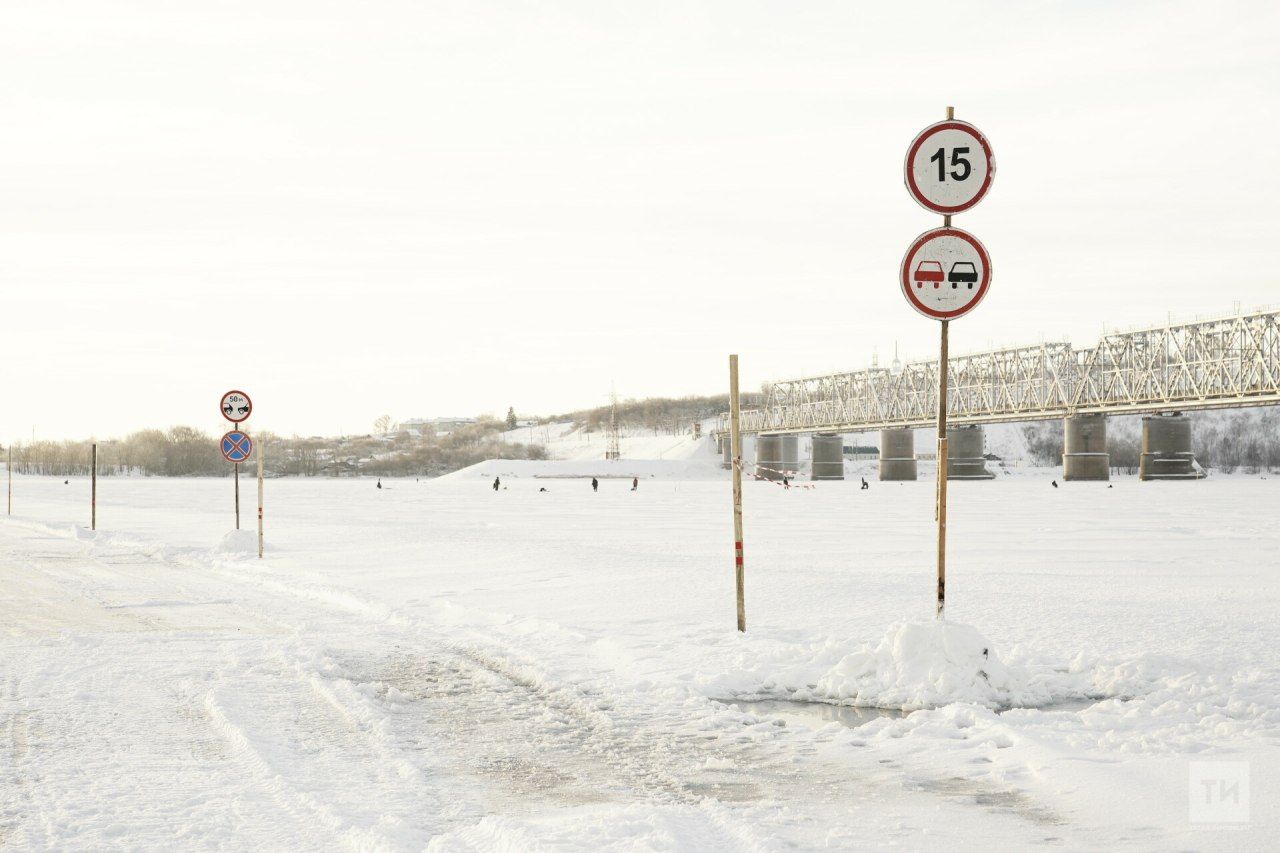 Все ледовые переправы в Татарстане приостановлены до улучшения погоды