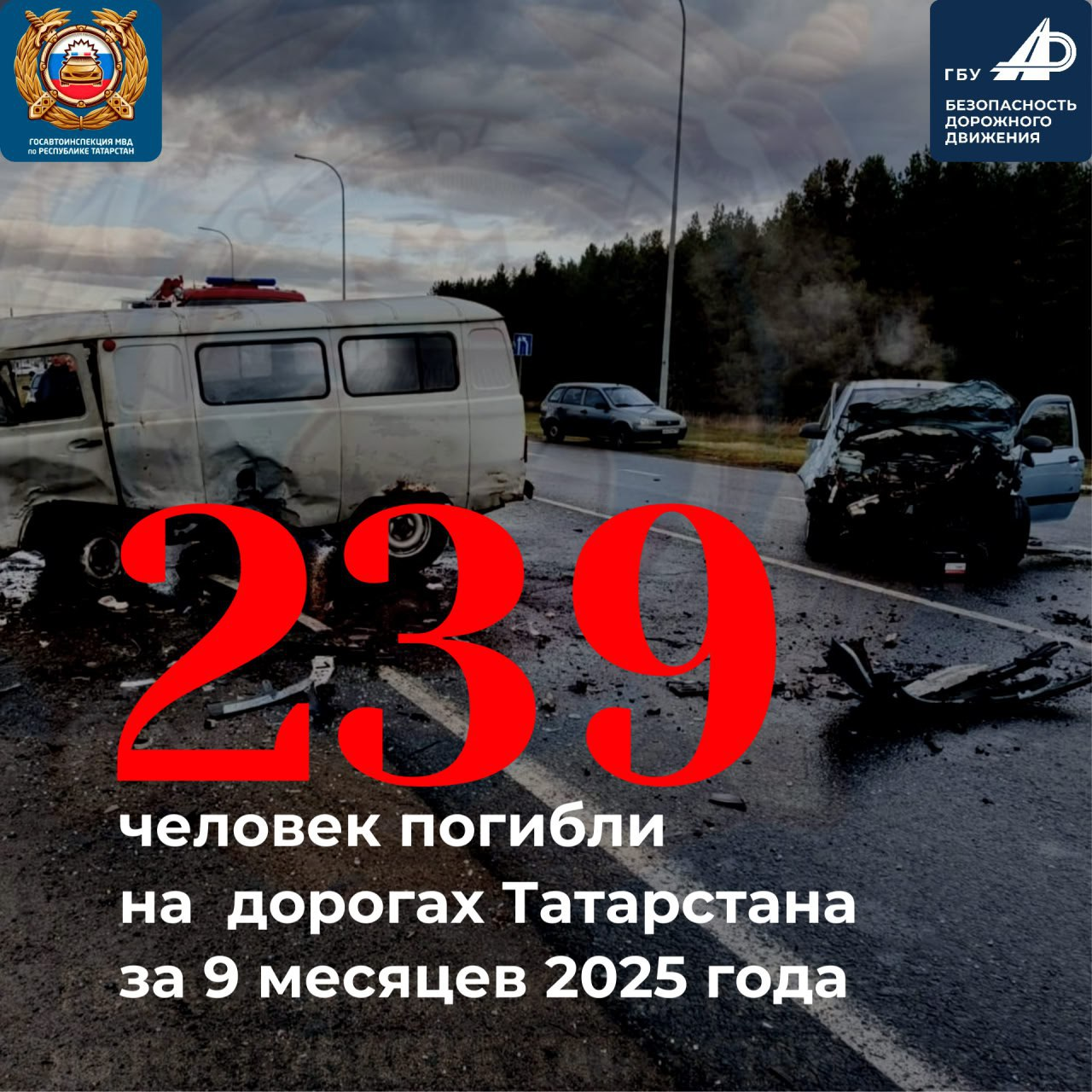 За девять месяцев в ДТП Татарстана погибли 239 человек, включая 11 детей