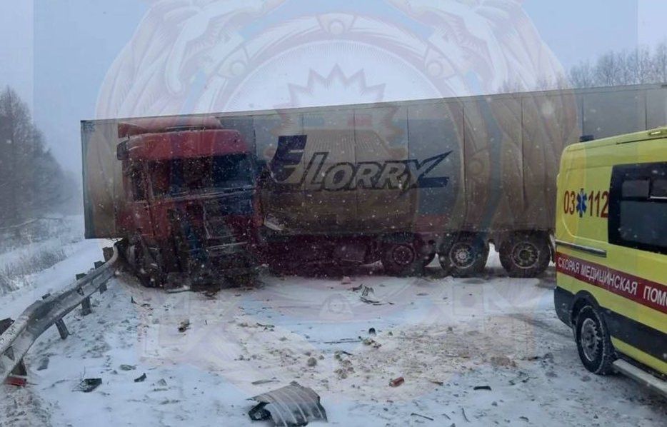 Под Альметьевском в массовом ДТП с микроавтобусом погибли два человека