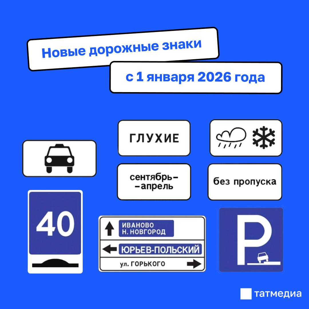 С 1 января в России вводятся новые дорожные знаки и изменения разметки