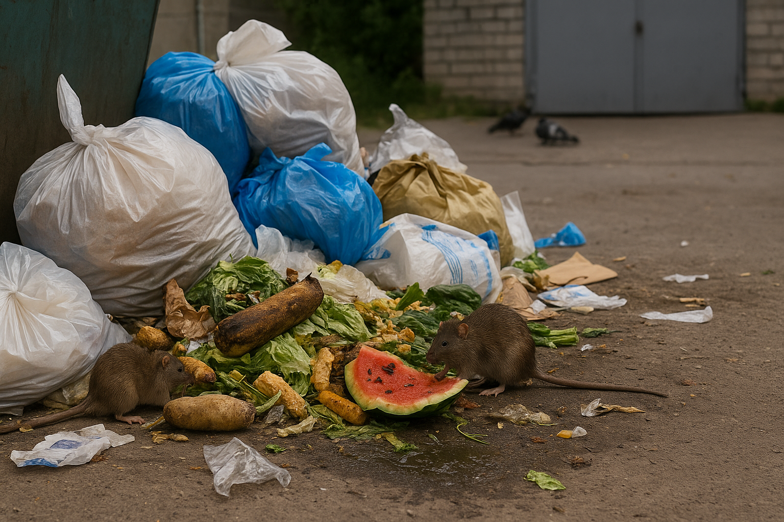Казанцы жалуются на мусор и крыс у городских ларьков