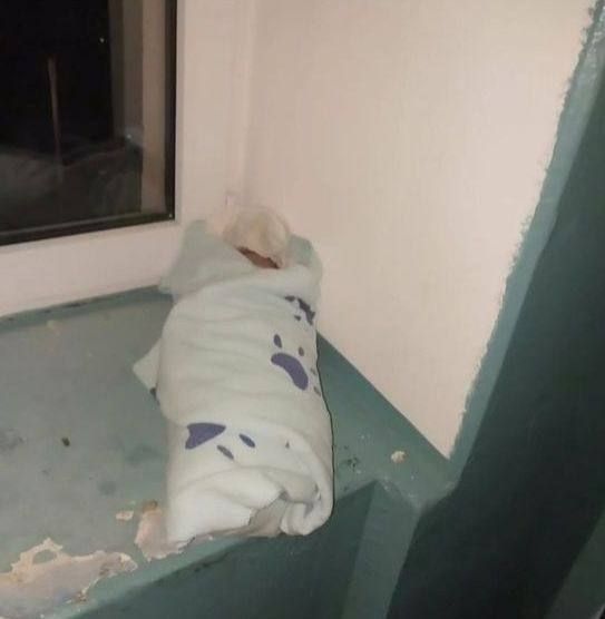 В Альметьевске в подъезде нашли младенца, завернутого в плед