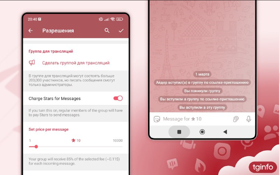 В Telegram появились платные сообщения и новые функции