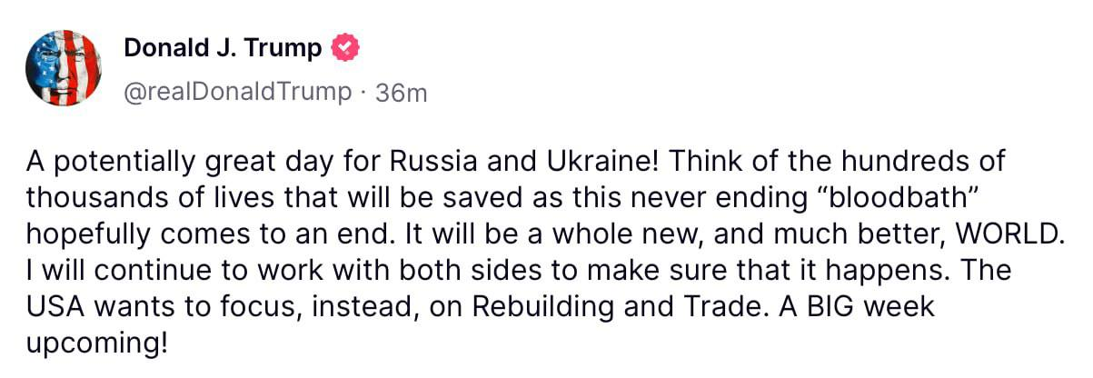 Трамп поддержал идею Путина о прямых переговорах с Украиной