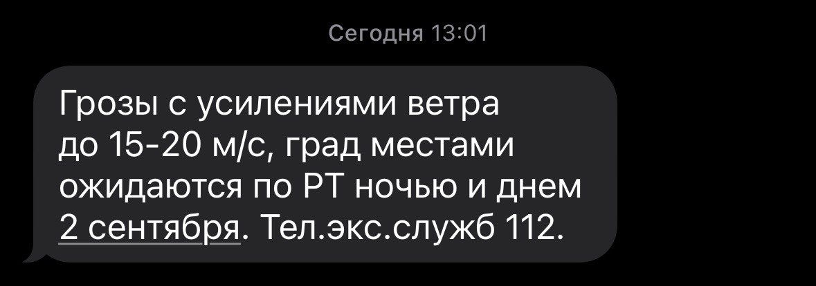 В Татарстане предупреждают о грозах и сильном ветре