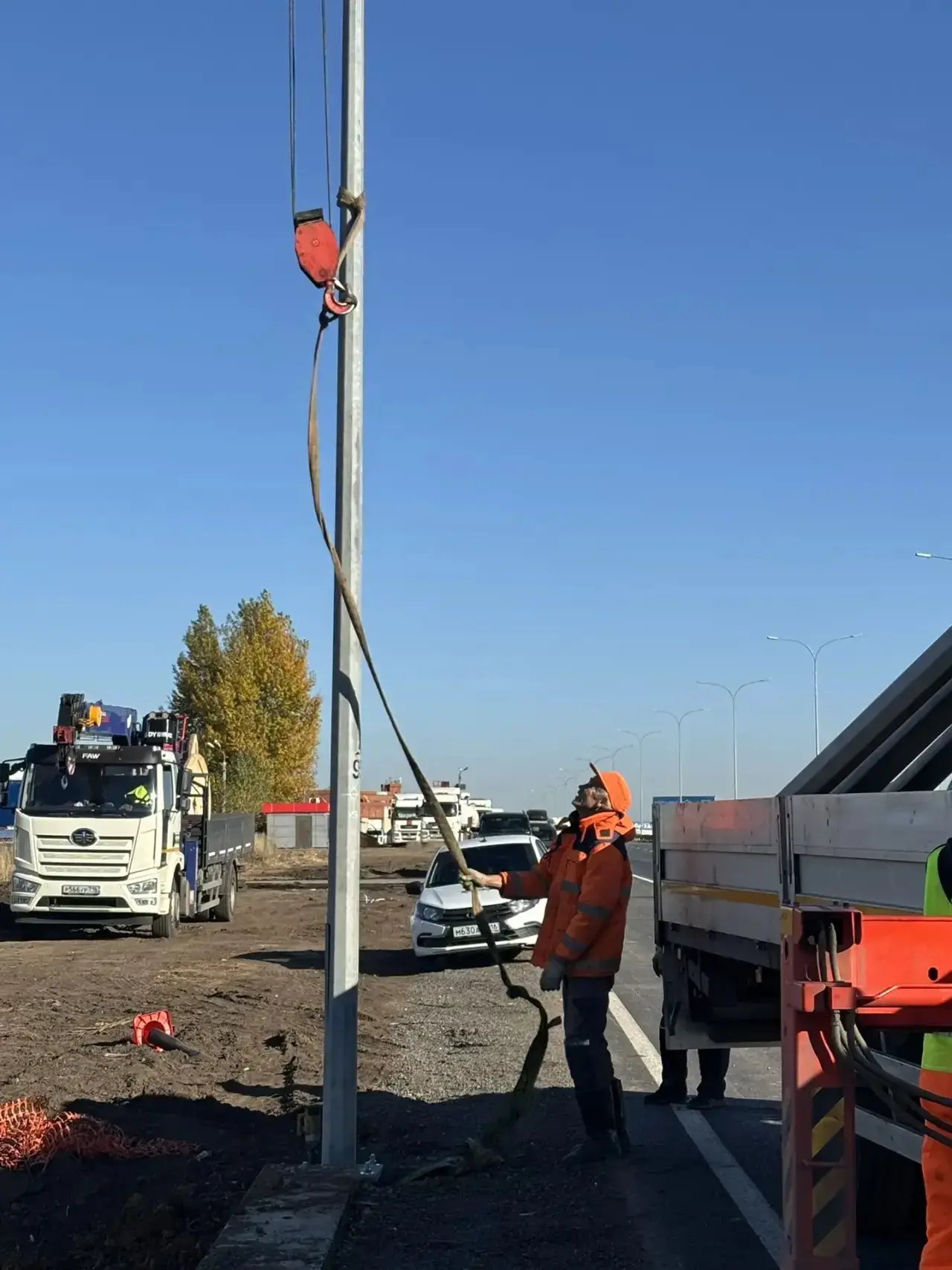 В Тукаевском районе появился новый разворот для автомобилей и автобусов