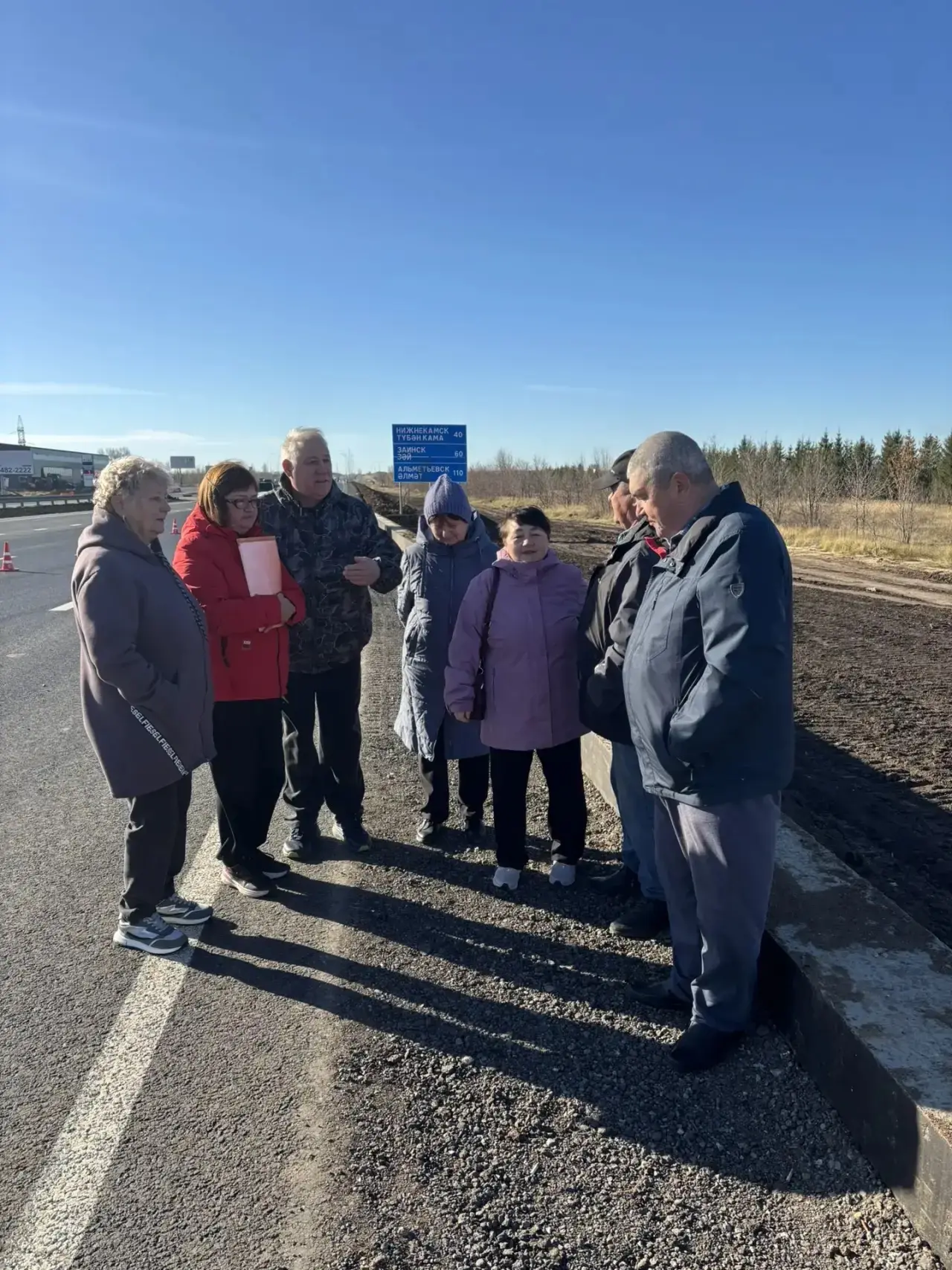 В Тукаевском районе появился новый разворот для автомобилей и автобусов