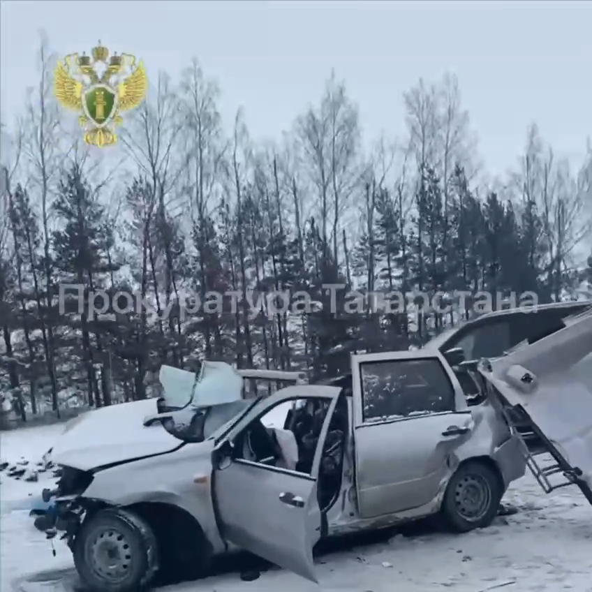 В массовом ДТП в Татарстане погибли два человека