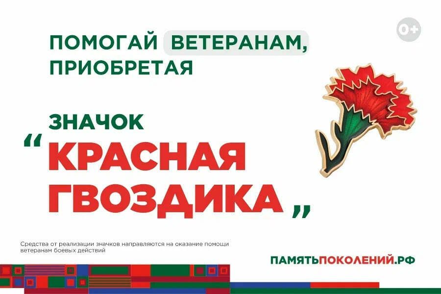 В Татарстане проходит акция «Красная гвоздика» в поддержку ветеранов