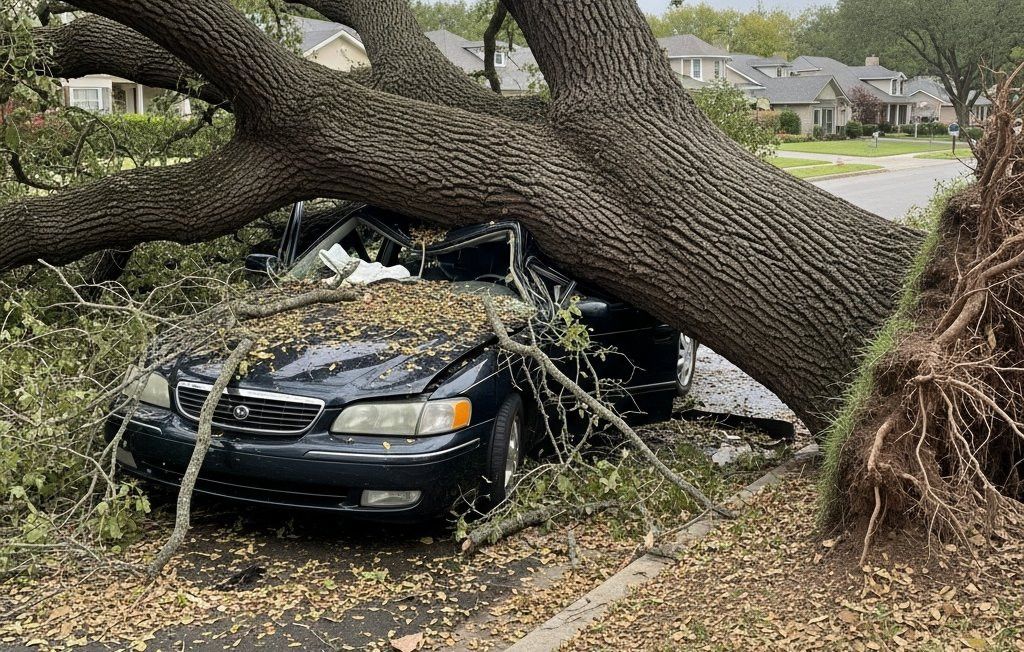 Как получить компенсацию, если на машину упало дерево: порядок действий