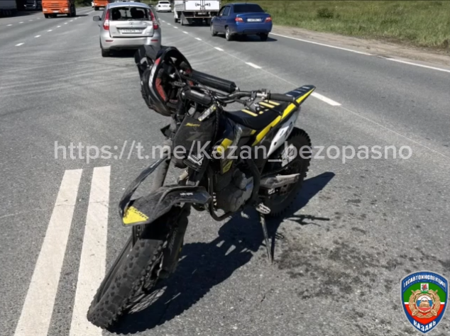 В Казани 18-летний питбайкер пострадал в ДТП с легковушкой