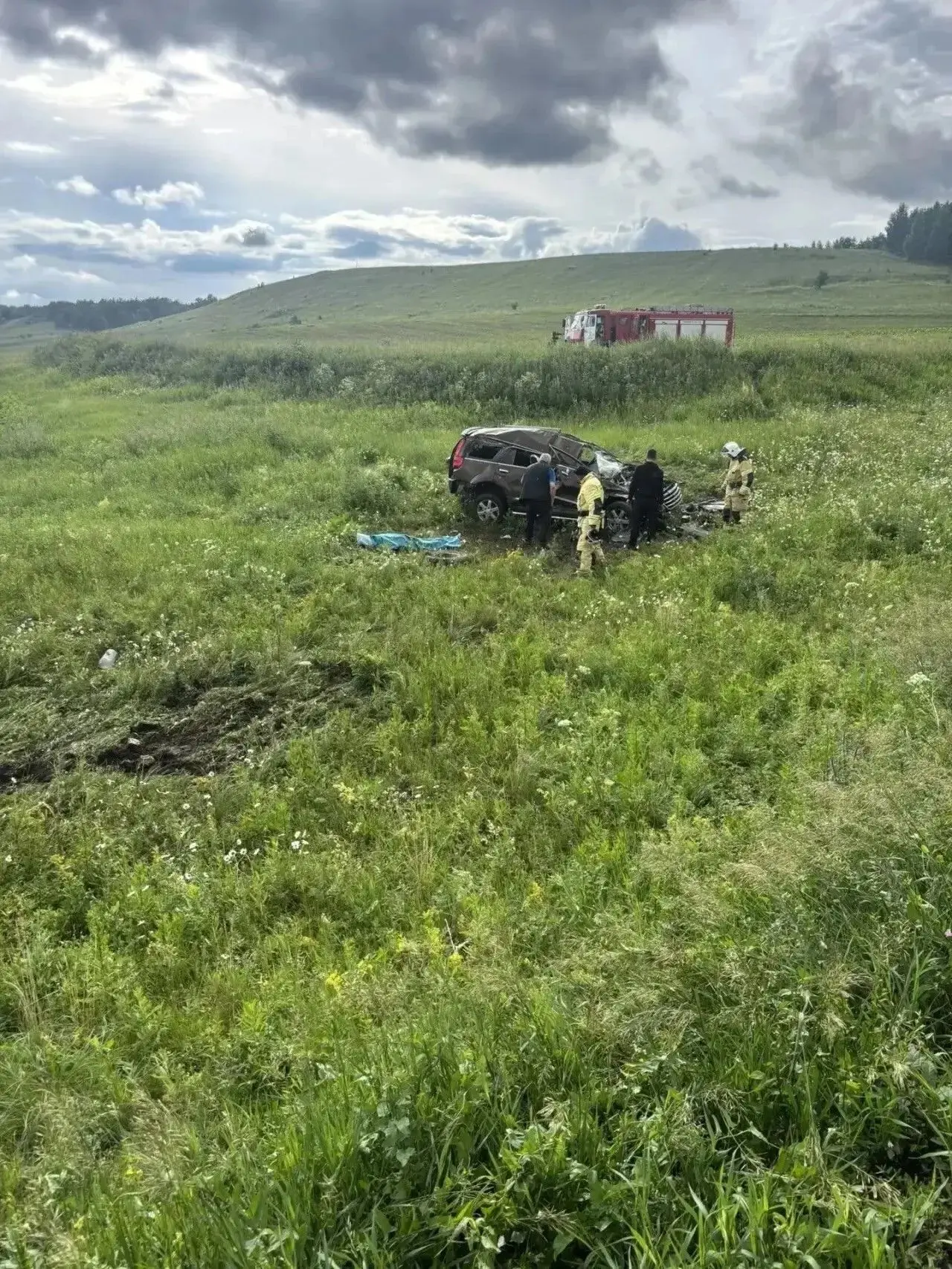 В Татарстане пассажирка погибла в ДТП с перевернувшейся иномаркой