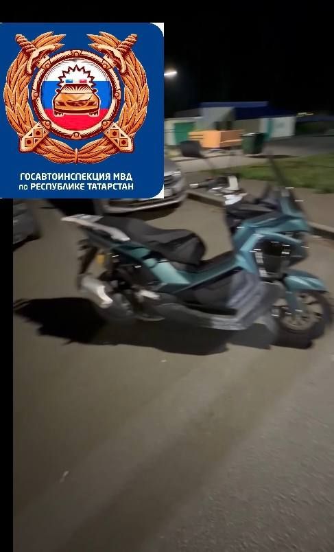 В Набережных Челнах задержали пьяного водителя скутера без прав