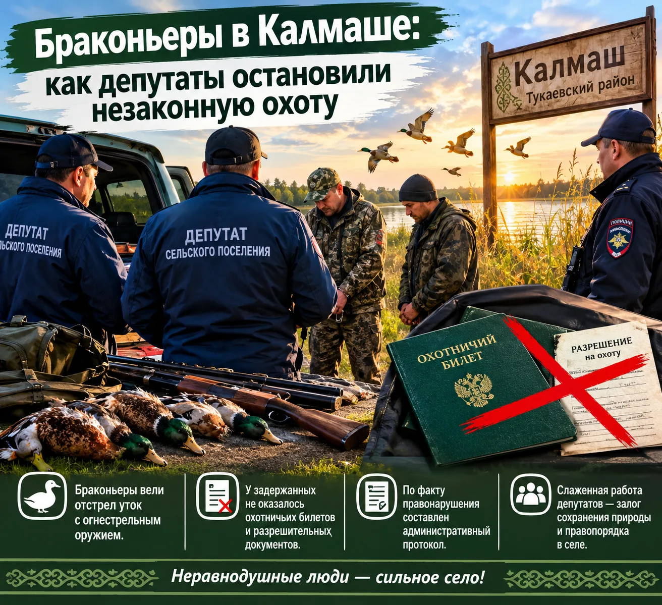 «Браконьеры в Калмаше: как депутаты остановили незаконную охоту»