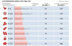 Инфляция 21-го века: цены выросли в 8 раз с начала нулевых