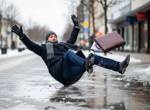 Как безопасно падать на гололеде: советы травматолога