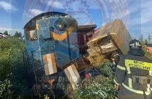 В Челнах водитель грузовика погиб после столкновения с поездом