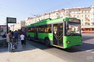 Из-за обрушения столба в Казани встали троллейбусы