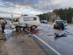В Татарстане водитель погиб в аварии после столкновения с фургоном на заправке